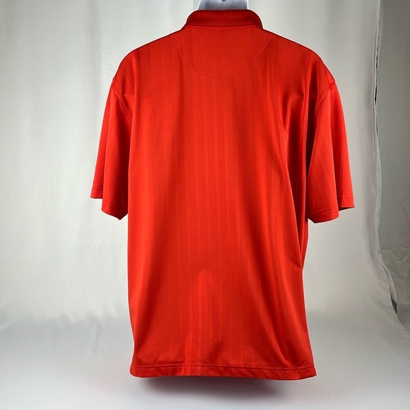Men’s PGA Tour Golf Polo Vertical Striped Shirt XL Red - Picture 12 of 13